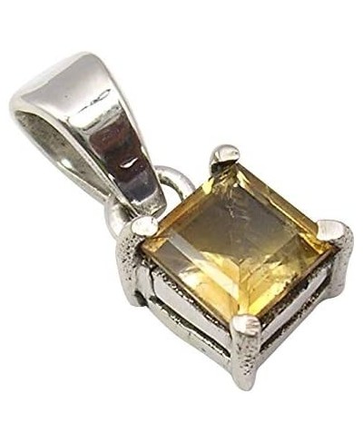 Citrine Prong Setting Pendant 0.6" 1.4 Grams Sterling Silver Stone Gift Pre-Labor Day Sites $16.22 Pendants & Coins