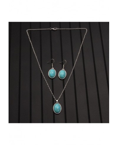 Turquoise Necklace and Earring Sets Turquoise Jewelry for Teen Girls Turquoise Earrings for Women $13.85 Jewelry Sets