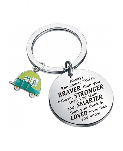 Camping Gifts Happy Camper RV Keychain Trailer Vacation Traveler Jewelry Gifts for Camper Lover $11.08 Pendants & Coins