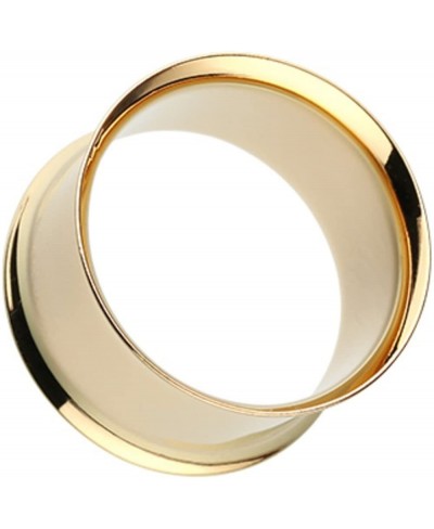 Gold Plated Double Flared Ear Gauge Tunnel Plug (Sold as Pairs) $17.15 Piercing Jewelry