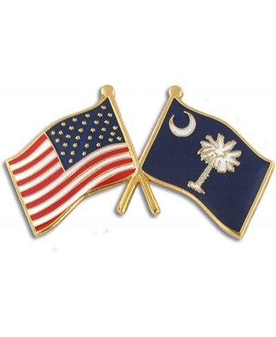 Crossed Friendship Flag Enamel Lapel Pin $13.03 Brooches & Pins