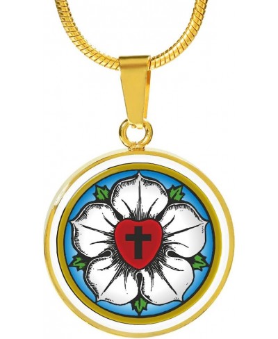 Luther Rose Pendant Necklace Jewelry With 18K Gold Finish $52.67 Pendant Necklaces