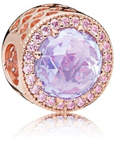 Sparkling Lavender Charm with Rose Gold-plated $20.28 Charms & Charm Bracelets