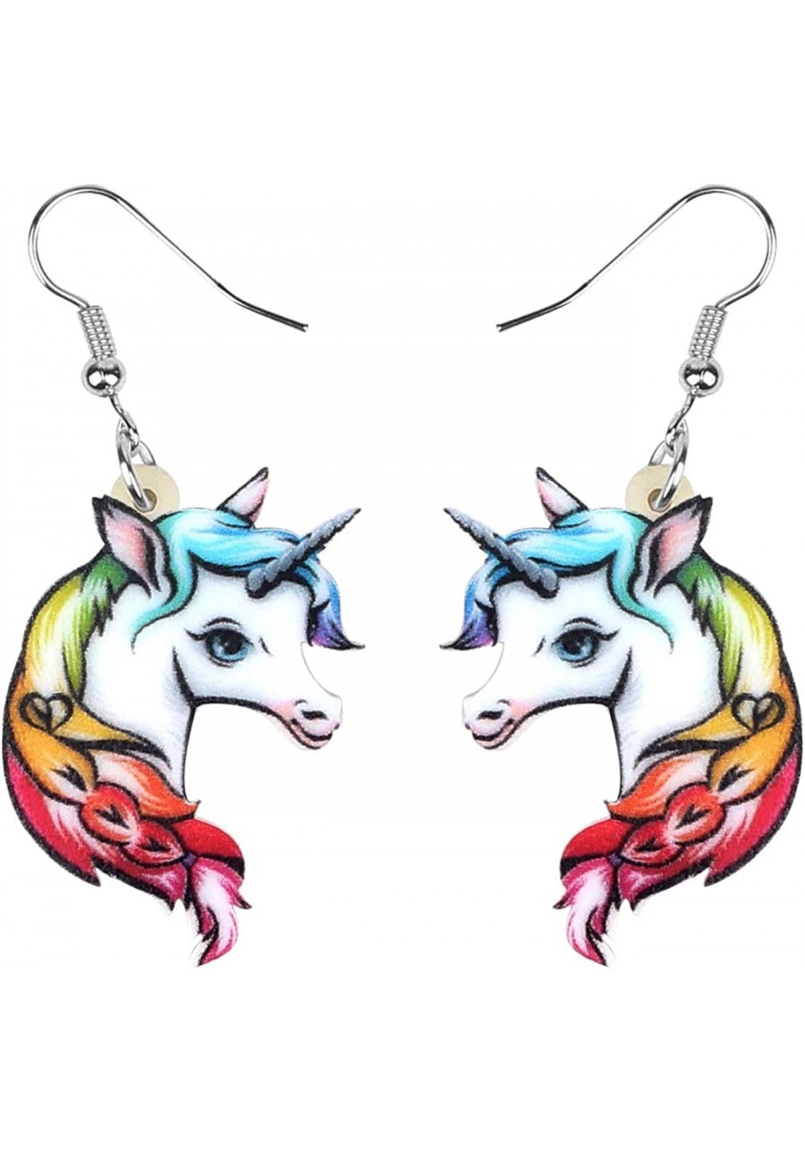 Acrylic Drop Dangle Sweet Unicorn Earrings Horse Jewelry For Women Girls Kids Nice Gift $7.75 Drop & Dangle