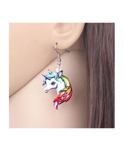 Acrylic Drop Dangle Sweet Unicorn Earrings Horse Jewelry For Women Girls Kids Nice Gift $7.75 Drop & Dangle