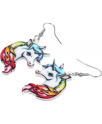 Acrylic Drop Dangle Sweet Unicorn Earrings Horse Jewelry For Women Girls Kids Nice Gift $7.75 Drop & Dangle