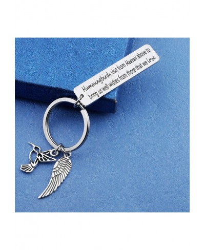 Memorial Keychain Hummingbird Keychain Free Bird Jewelry Humming Bird Lover Keyring Gift for My Love In Memory of Loved One M...