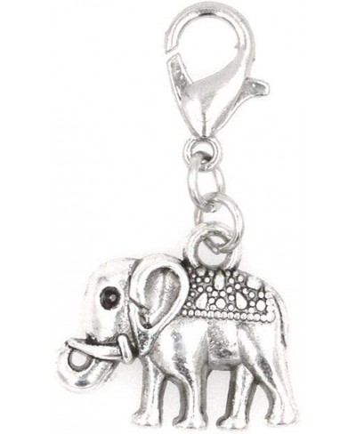 Single Sided Elephant with Blanket Clip on Charm Perfect for Necklaces and Bracelets 102Ac $11.67 Charms & Charm Bracelets