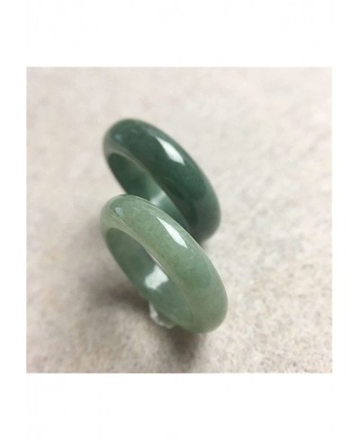 Natural Gray Green Burma Jadeite Narrow Band Ring Grade A Jade Finger Circlet Lady Jewelry Gift Pendant (Ring Size - 12) $23....