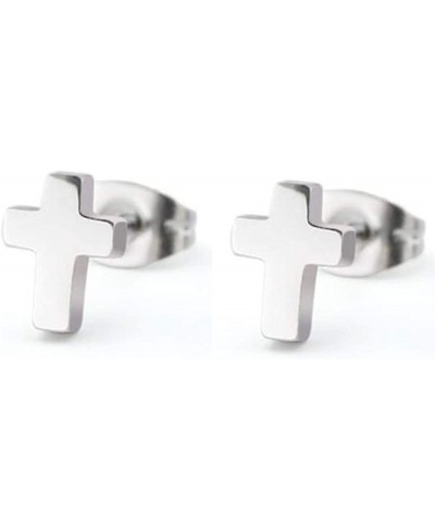 Stailnless Steel Tiny Size Christian Cross Stud Earrings $10.21 Stud