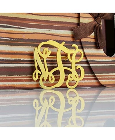 Personalized Custom Monogram Brooch Pins Customized Made with Any Initial $18.34 Brooches & Pins