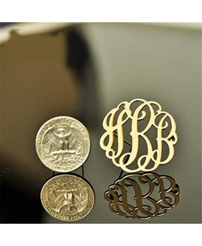 Personalized Custom Monogram Brooch Pins Customized Made with Any Initial $18.34 Brooches & Pins