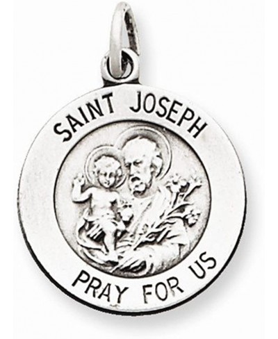 Sterling Silver Antiqued Saint Joseph Medal $27.63 Pendants & Coins