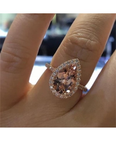 Rings for Women Fashion Diamond Inlaid Rose Gold Rings Shiny Wedding Engagament Rings for Lovers Jewelry Gifts $6.82 Wedding ...