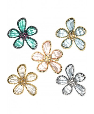 5 Packs Women's Crystal Flower Brooch Vintage Rhinestone Scarf Brooch Pins Jewelry Accessories $14.99 Brooches & Pins