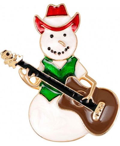 Rhinestone Snowman Guitar Christmas Breastpin Corsage Women Brooch Pins Xmas Jewelry Gift $7.01 Brooches & Pins