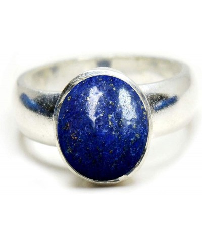 Natural Gemstone Ring Oval Shape 925 Sterling Silver Cabochon Birthstones Jewellery $17.88 Statement