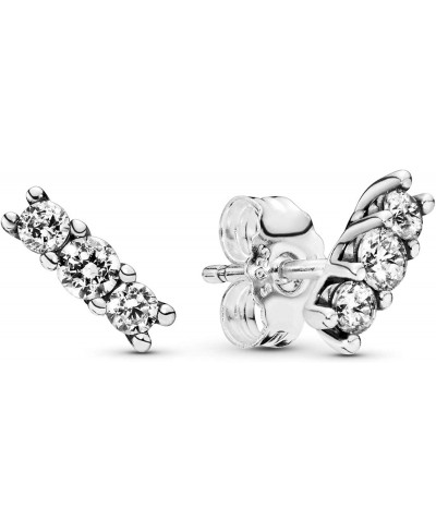 Sparkling Stud Cubic Zirconia Earrings in Sterling Silver $43.76 Stud