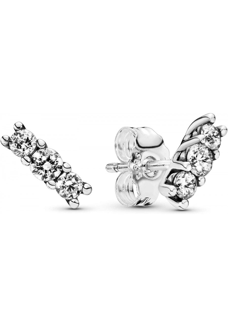 Sparkling Stud Cubic Zirconia Earrings in Sterling Silver $43.76 Stud