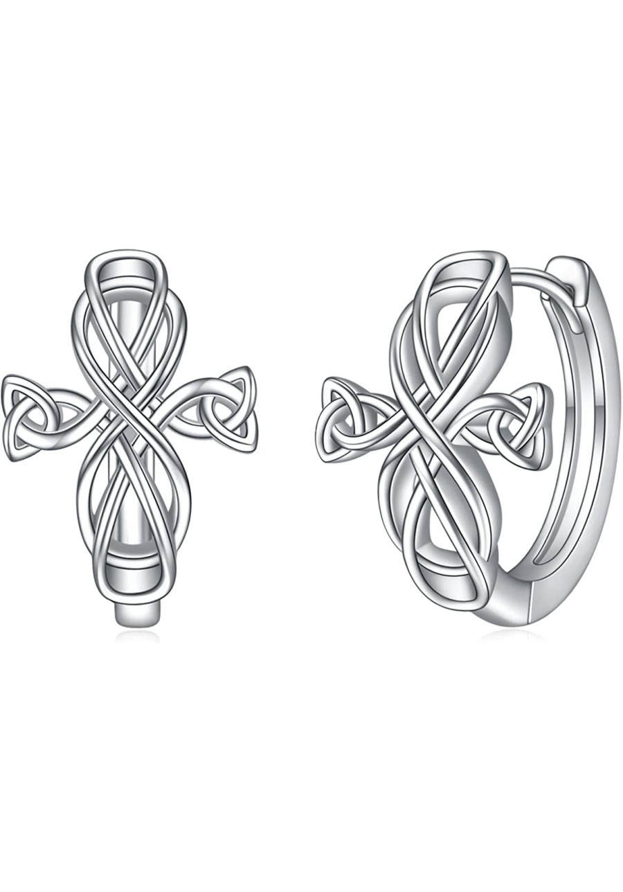 Celtic Knot Hoop Earrings Celtic Jewelry for Women 925 Sterling Silver Irish Jewelry for Women Girls $33.47 Hoop