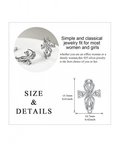 Celtic Knot Hoop Earrings Celtic Jewelry for Women 925 Sterling Silver Irish Jewelry for Women Girls $33.47 Hoop