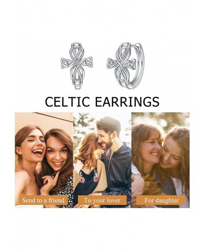 Celtic Knot Hoop Earrings Celtic Jewelry for Women 925 Sterling Silver Irish Jewelry for Women Girls $33.47 Hoop