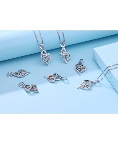 Initial Letter Necklace for Women Sterling Silver Heart Infinity Alphabet Letter Pendant Necklace $38.79 Pendant Necklaces