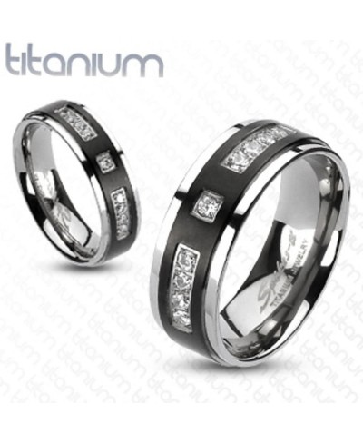 His & Her Stainless Steel 2.70 Ct Cz Bridal Set & Men's Titanium Wedding Band $38.78 Bridal Sets