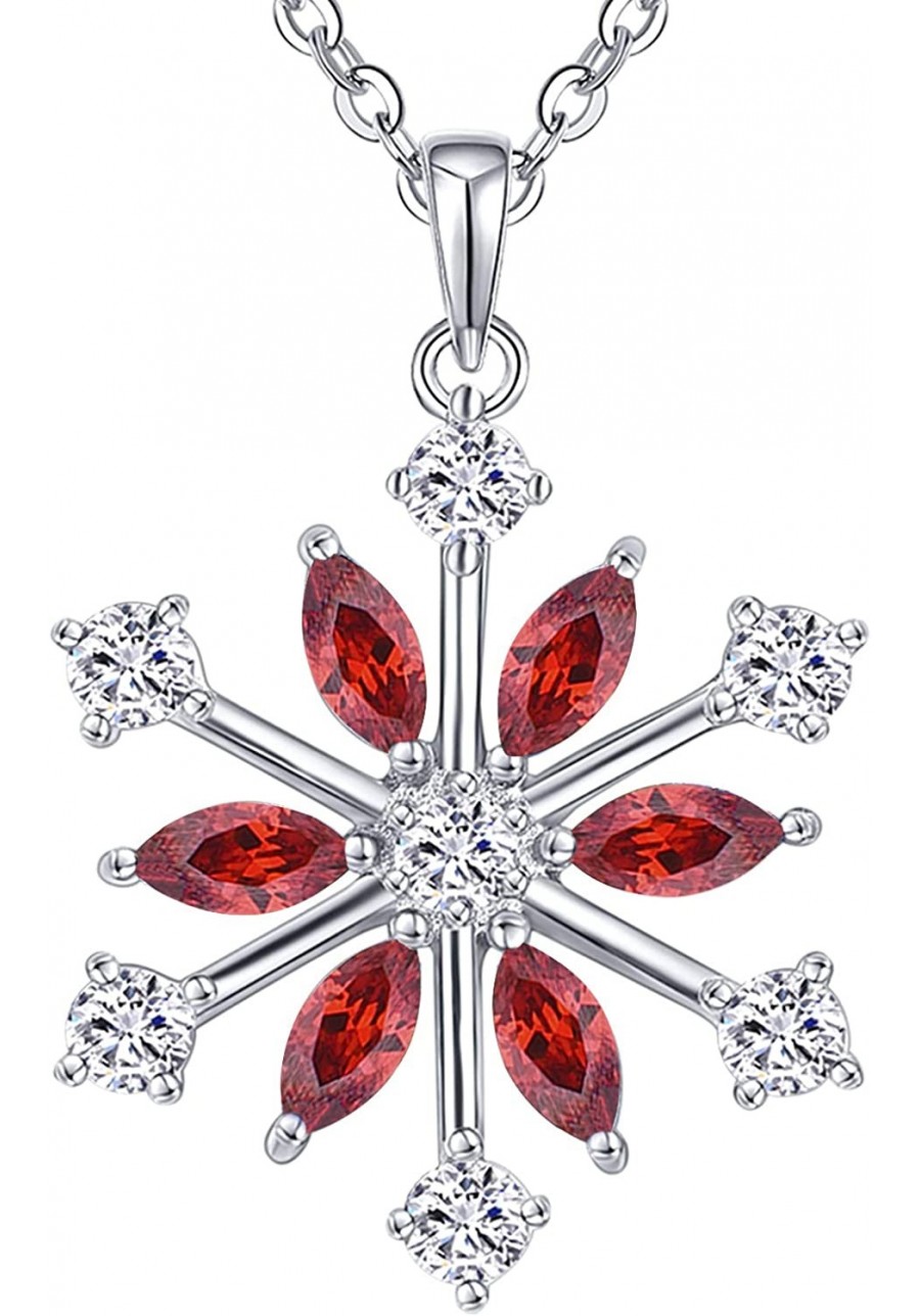 925 Sterling Silver White/Blue CZ Winter Frozen Large Snowflake Necklace Pendant $37.40 Pendants & Coins