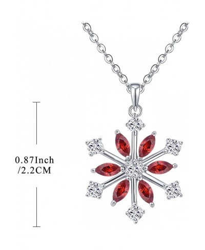 925 Sterling Silver White/Blue CZ Winter Frozen Large Snowflake Necklace Pendant $37.40 Pendants & Coins