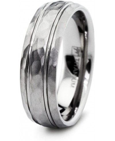 Hammered Titanium Wedding Band $38.82 Wedding Bands