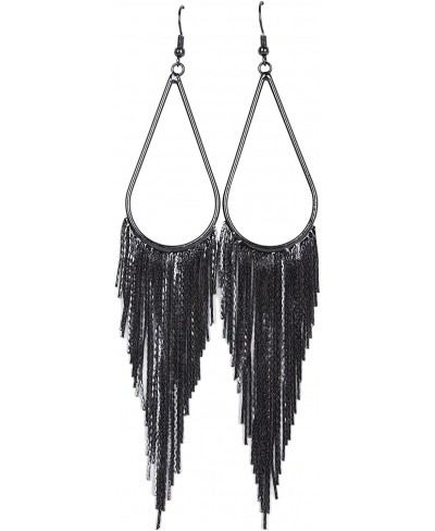 1920s Long Drop Tassel Earrings 20s Flapper Jewelry Costume Accessories $17.73 Drop & Dangle