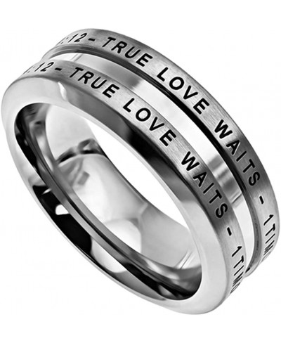 K19 1 Timothy 4 - 12 True Love Waits Purity Ring Abstinence Christian Promise Ring Scripture Verse $15.45 Statement