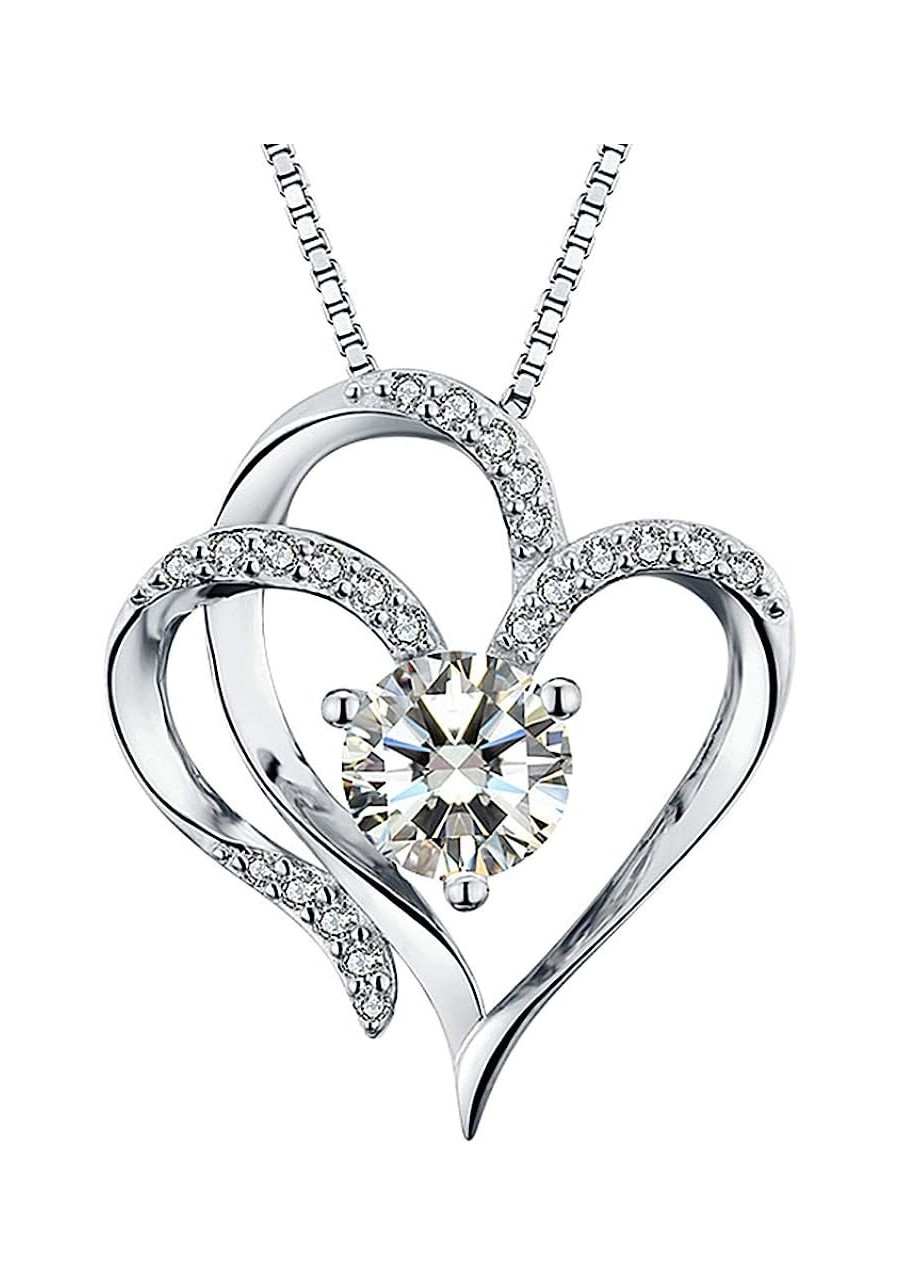 Heart Necklace 14K Gold Plated 5A Cubic Zirconia Pendant Necklaces for women $18.98 Pendant Necklaces