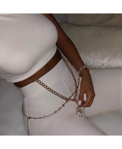 Crystal Belly Chain Rhinestone Waist Chain Fashion Shining Body Chain Jewelry for Women and Girls (Silver) $12.56 Body Chains