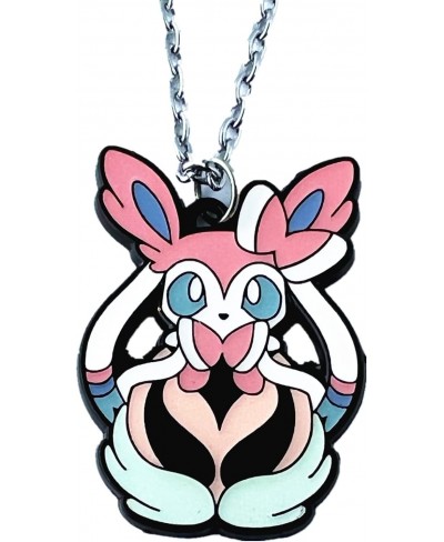 Pokemo Enthusiast Eevee Evolutions Necklace Anime Cartoon Metal Pikach Necklace Gifts for woman girl $12.10 Pendant Necklaces