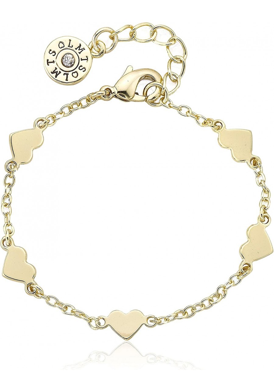 Girls' "Classic!" 14k Gold-Plated Hearts Station Link Bracelet $20.88 Link