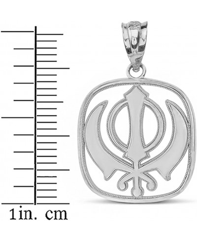 925 Sterling Silver Sikh Khanda Kirpan Sword Symbol Religious Pendant $16.34 Pendants & Coins