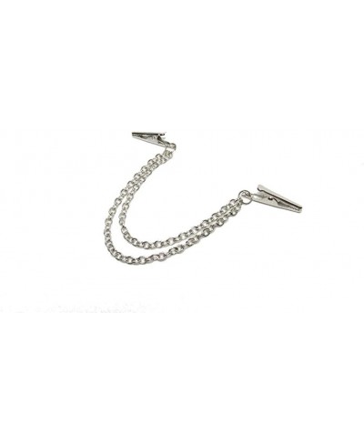 Silver Tone Double Chain 6" & 7" Silver Tone Sweater Clip Sweater Guard Cardigan Collar Clip $11.00 Brooches & Pins