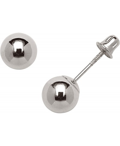 Sterling Silver Rhodium-plated 3-8mm Ball Screw-back Earrings (4-mm) $25.83 Ball