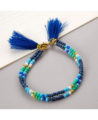 Boho Beaded Anklets Colorful Seed Ankle Bracelet Beach Foot Chain for Women and Girls $10.00 Anklets