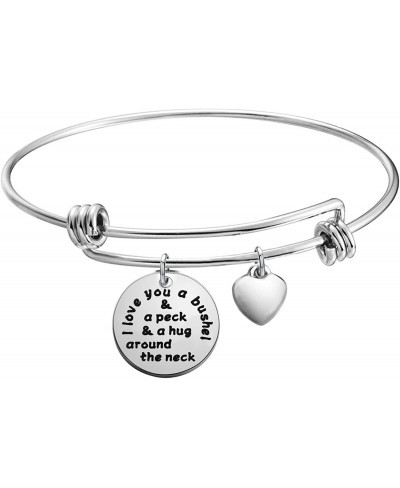 I Love You a Bushel and a Peck Bracelet Mom Grandma Bracelet $9.13 Bangle