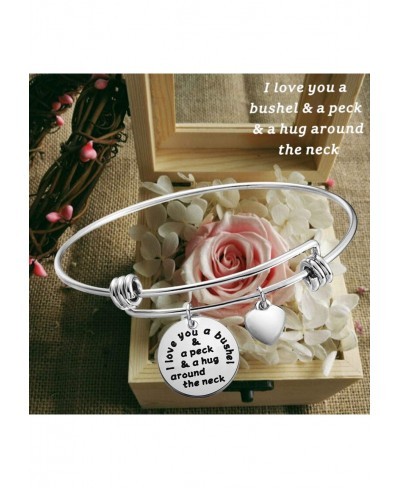 I Love You a Bushel and a Peck Bracelet Mom Grandma Bracelet $9.13 Bangle