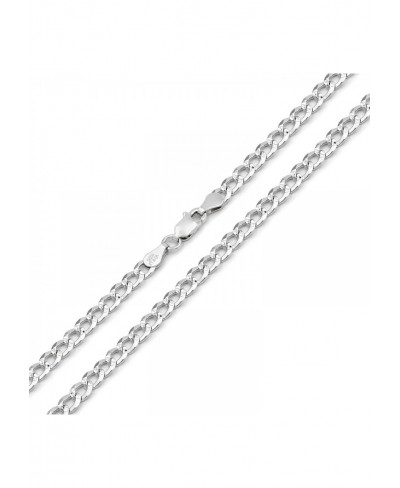 925 Italian Sterling Silver 2.5mm - 10.5mm Solid Cuban Diamond Cut Chain ITProLux Curb Link Pave Necklace Giorgio Bergamo $43...