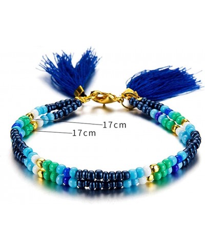 Boho Beaded Anklets Colorful Seed Ankle Bracelet Beach Foot Chain for Women and Girls $10.00 Anklets