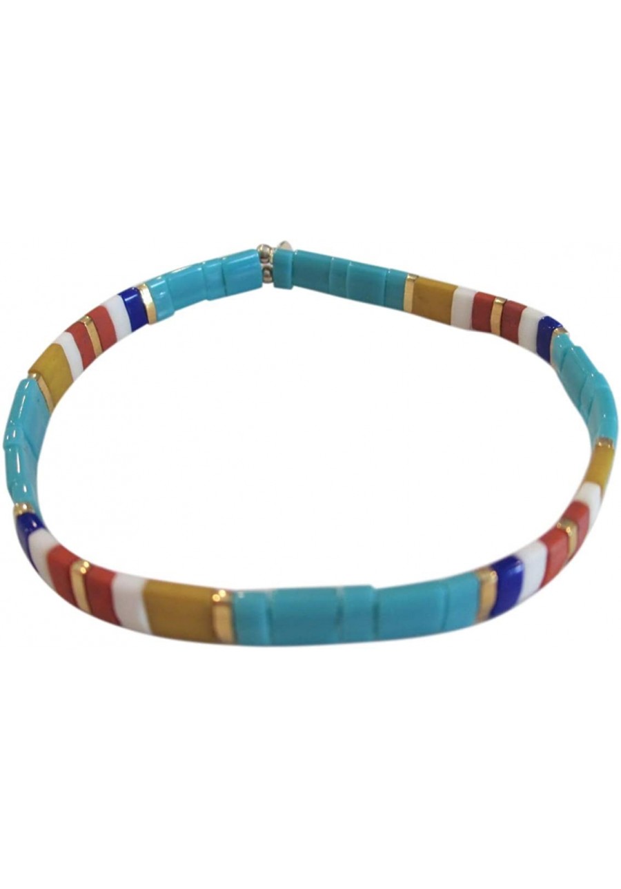 SHASHI Women's Tilu Navajo Turquoise Colored Stretch Bracelet $46.96 Stretch