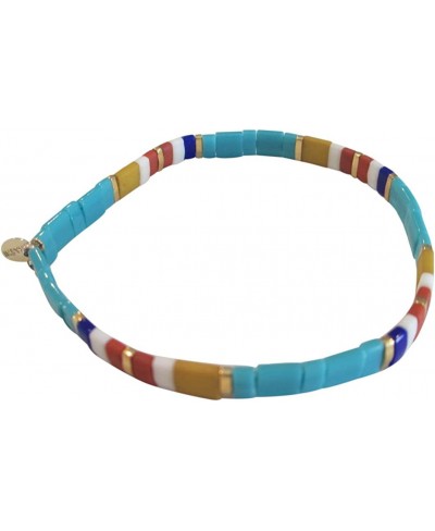 SHASHI Women's Tilu Navajo Turquoise Colored Stretch Bracelet $46.96 Stretch