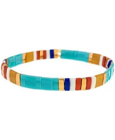 SHASHI Women's Tilu Navajo Turquoise Colored Stretch Bracelet $46.96 Stretch