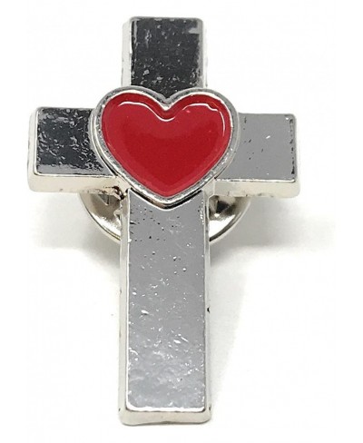 50 Bulk Cross with Heart Lapel Pins $23.13 Brooches & Pins