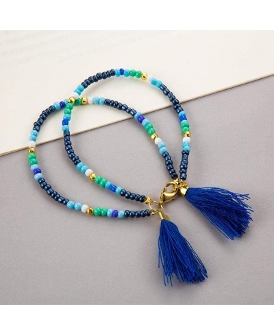 Boho Beaded Anklets Colorful Seed Ankle Bracelet Beach Foot Chain for Women and Girls $10.00 Anklets